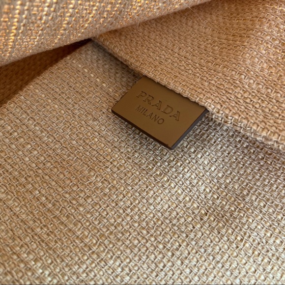 Authentic Prada limited edition canvas tote raffia - Picture 6 of 6